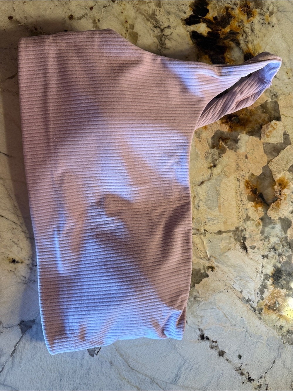 lululemon ribbed Nulu asymmetrical yoga bra pink/lavender